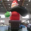 Transporte aéreo gratuito Atividades ao ar livre 12mh (40 pés) Com o ventilador grande inflável Papai Noel Xmas Santa Pai para Modelo de Publicidade de Decoração de Yard