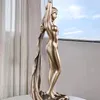 セクシーなバスルームレディー像樹脂ヌードモデル彫刻ボディーアートガール飾りハンディクラフトベッドルーム装飾バレンタインデープレゼント240429