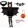 Vêtements Fents Kids Red Demon Devil Evil Bat Vampire Vampire Halloween Cosplay Costumes Boys Girls Bull Ghost Party Role Play Up Up Jumps