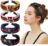 Nettes Knoten -Stirnbänder für Frauen Haare Haar Hoops breites Streifen -Stirnband mit Biene Animal Cross Knot Haarband mit Stoff 8558932
