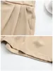 Short estate per donne per donne grandi gamba a larghezza casual larghe gamba khaki 3xl 4xl 6xl 240420