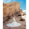 Brautdesigner Kleider Meerjungfrau Hochzeitskleid von den Schultergurten Kristalle Perlen Satin Beach Rüschen maßgeschneidert Vestidos de Novia Plus Size