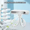 Ventilateur de poussette électrique Ventilateur de trépied flexible portable Ventilateur à 4 vitesses personnelle à 4 vitesses pour siège d'auto berceau de vélo de vélo 240429