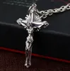 925 Crucifix catholiques argentés sterling pendentif masculin Rétro prière antique bijoux religieux3417194