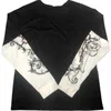 T-shirt féminin Femmes gothiques Faux T-shirt en deux pièces automne / hiver 2024 Vintage Top Y2K Graphique coréen à manches longues Clothingl2404