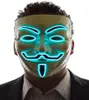 MA Hacker Masks Cosplay Costume Guy FAWKES S'évaluer pour le festival de fête Faveur de masque brillant Halloween Mask LED Mask2293586