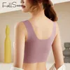 Bras Fallswt Women Weamless Bra Sexy Sexy Bra Wireless Plus size Push Up Brassere Shin Cup Ladies Lingerie L-6L Y240426