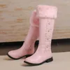 Boots Botas Mujer Sweet Princess Style Knie High Women Autumn Winter Warm Zip Platform Lolita schoenen Girls Big Size 30-43 311