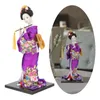 Dekorativa figurer kimono japansk geisha manuell bordsskiva prydnadsstil dekoration dockor trä hem tjej figur figur