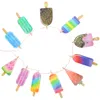 Robe de décoration de fête Summer pour les garçons suspendues drapeau à drapeau glacée Popsicle Banner Banners de vacances