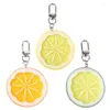 Keychains em forma de limão Cadeia -chave Modelo de frutas criativas de fruta Chaços de candidato a chaveiros