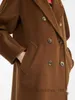 Damesjas Cashmere Coat Designer Fashion Coat Madame-serie Classic dubbelzijdige wollen losse borsten jas dames zwart bruin maxmaras