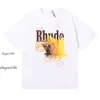 Rhude Shirt Men Rhude T-shirt Top Craftsmanshit Hude Mens Womens T-shirts Summer Fashion Designer Tshirts Street Casual Short Sleeve Beach Style Tees Cott