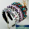 Rhinestone Headbands Hair Accessories Baroque Jeweled Hairband for Women Girls Crystal Bezel Elegant Velvet Satin Headband Fashion6283164