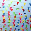 Party Decoration 50 Meter Triangle String Flag Multicolored Bunting Banner Garland For Kindergarten Home Garden Wedding Shop