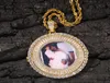 Personnaliser le collier de pendentif Po Memorial Round avec bling diamant pierre zircon hommes femmes amant cadeau couple pendentif 8899757