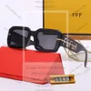 Fendisunglasses för kvinnors män f solglasögon lins i full ram vintage ladys mästare lyx överdimensionerad adumbral 3395