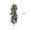 50100cm DIY Mariage Fleurs Arrangement mural Supplies Silk Rose Artificiel Floral Row Decor Marriage Arch Dethrop Decoration 240429