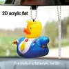 Trump Ducks Pendant Ornement Car Rehrower Merror Chain Chain Car Decoration 2D Plat acrylique Trump Pendentif