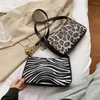 Bag Fashion Animal Pattern Women Handbags Portable Zebra Leopard Print Casual PU Leather Shoulder Underarm Zipper Lady Tote