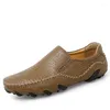 Casual Shoes Leather Summer Men's Fashion Business Driving Bean Plus Size 38-47 Party Night Club Tide