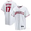 Jerseys Vêtements Angels Trout # 27OHTANI # 17 Rouge, Nom du joueur gris blanc uniforme