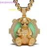 Collier Kolye Initial Teddy Bear Jade Glow in the Dark Photo Jesus Boho Coin Real Gold Beded Pendant Pendant Pendant Custom