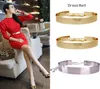 2019 Female Plate Belt Gold Metal Waist Gold Metallic Wide Mirror Band Waistband Chain Accessories Belts For Woman Clothes2849574