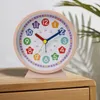 Orologi da tavolo 4.5 pollici di metallo piccolo per i bambini comodino creativo scrivania luminosa desktop colorato desktop silenzioso studente