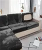 Ny Funity Protector Velvet tjock soffa Kudde Cover SOFA Protector Seat Cushion Slipcover Elastic Solid Color LJ2012161931496