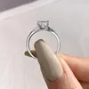 DW Luxury 1CT Certified Diamond Gemstones Rings for Women Real 925 Sterling Silver Wedding Gorgeous Fine Jewelry 240428