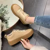 Casual schoenen Topkwaliteit 2024 Spring herfst dames platform sneakers kaki beige dames sport dikke bodem gevulkaniseerd