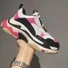 Triple S Sneakers för kvinnor Mens Triple S Clear Sole Casual Shoes Black Red White Green Grey Blue Dad's Shoes High Quality Tennis Trainers