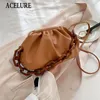 Bag Acelure Vintage weibliche Schulter Messenger Damen weiche PU -Leder -Crossbody -Taschen für Frauen Handtasche Fashion Quaste Quaste Eimer