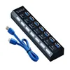 USB HUB 2.0 Multi USB Port 7 Ports Hub USB High Speed ​​HAB Adapter med ON/OFF Switch USB Splitter för PC -dator