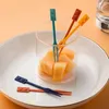 Vorks 36pcs-creatief fruitteken wegwerp huishoudelijk vork schattig dessertcake kleine el western