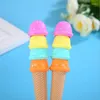 2/4pcs Kawaii Ice Cream Shape Gel Caneta preta preta de 0,5 mm