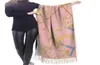 Scarves NOISYDESIGNS 2021 Women Scarf Winter Warm Shawl And Wraps Creative Pattern Flowers Floral Pink Soft Long Tassel Female2741785