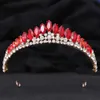 Tiaras Korean Sweet Cute 6 Colors AB Crystal Tiara Crown For Women Girls Wedding Elegant Luxury Princess Party Hair Dress Jewelry