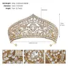 Tiaras 5 kolorów elegancka luksusowa kryształowa korona tiara dla kobiet dziewcząt wesel