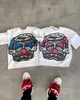 Camisetas gráficas góticas de gran tamaño algodón puro Y2K Top 2024 Harajuku Punk THISH Mens Loose Casual Streetwear 240429