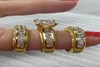 Mode sieraden Princess Cut 20ct 5a Zirkon CZ Wedding Band Ring Set voor vrouwen geel goud gevulde verlovingsring5311323