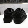 Chaussures décontractées Diamond Sequins Plateforme de baskets pour femmes Vulcanisé Light Breathable 2024 Fall Luxury For Women