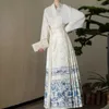 Vêtements ethniques Femmes Ming Dynastie broderie demi-jupe vintage Hanfu Clothing Jirt Chinois Style Tradition