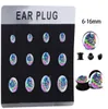 Mix 6 Sizes 5 Cards Internal Thread Ear Expander Plugs Kit Screw Flesh Tunnel Gauge Earring Stretchering Body Piercing4901784