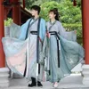 Abbigliamento etnico cinese Hanfu coppie fantasile Fantasia di Halloween Costume Black White White cinese Hanfu per donne uomini più dimensioni