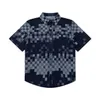 Men's Plus Teespolos New Premium Cotton Print Full Body Log TシャツラウンドネックパネルカラープルオーバーショートスリーブファッションストリートD44C3