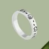 Ringpaar Ringe Designer G Luxusschmuck Bijoux Liebe Hochzeit Engagement Schädel Vintage Silber Neue Mode hochwertige Frauen Herren kostenlose Versandgroßhandelesales