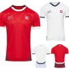 2024 Maglie euro Coppa Euro Svizzera Soccer Swiss National Team Eedi Akanji Zakaria Sow Rieder Embolo Shaqiri a casa camicie da calcio Simme 4xl