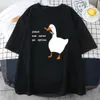 T-shirts masculins pour hommes de canard t-shirt T-shirt lettre imprimée t lâche et confortable strt court slve t-shirt surdimensionné des vêtements pour hommes y240429